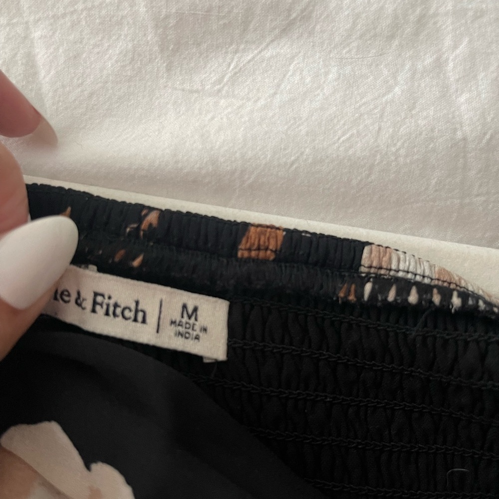 Abercrombie & Fitch Black and Brown Floral Dress - Picture 5 of 5